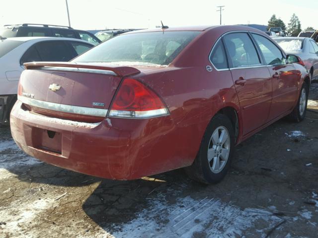 2G1WT58K979360039 - 2007 CHEVROLET IMPALA LT RED photo 4