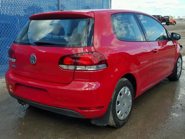 WVWBB7AJ2BW112334 - 2011 VOLKSWAGEN GOLF RED photo 4