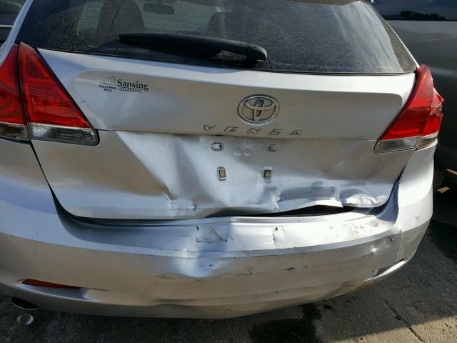 4T3ZK11A19U011080 - 2009 TOYOTA VENZA BASE SILVER photo 9