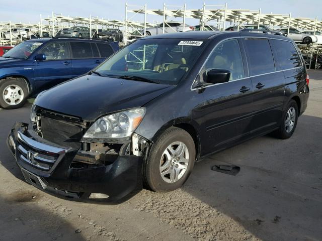 5FNRL38775B066989 - 2005 HONDA ODYSSEY EX BLACK photo 2