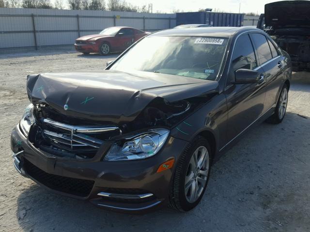 WDDGF4HBXDR301473 - 2013 MERCEDES-BENZ C 250 BROWN photo 2