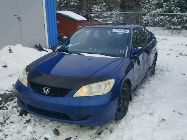 1HGEM22975L803901 - 2005 HONDA CIVIC EX BLUE photo 2