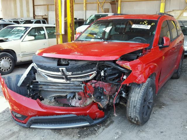 3C4PDDBG0DT650850 - 2013 DODGE JOURNEY SX RED photo 2