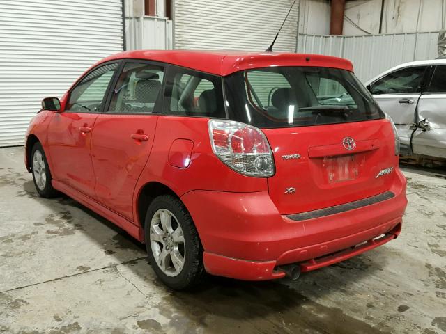 2T1KR32E18C703049 - 2008 TOYOTA COROLLA MA RED photo 3