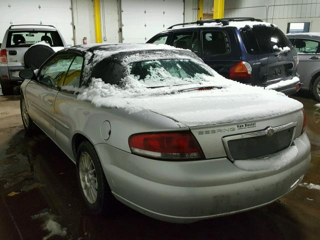 1C3EL55R94N185129 - 2004 CHRYSLER SEBRING LX SILVER photo 3