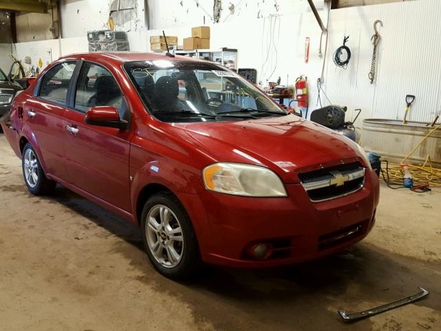 KL1TG56E29B301094 - 2009 CHEVROLET AVEO LT RED photo 1