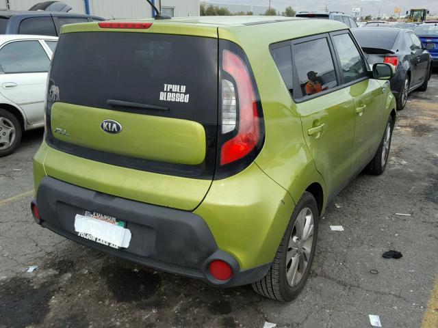 KNDJP3A5XF7780410 - 2015 KIA SOUL + GREEN photo 4