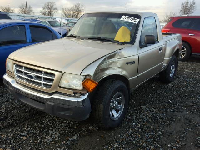 1FTYR10D12PA78752 - 2002 FORD RANGER GOLD photo 2