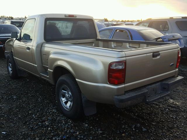 1FTYR10D12PA78752 - 2002 FORD RANGER GOLD photo 3