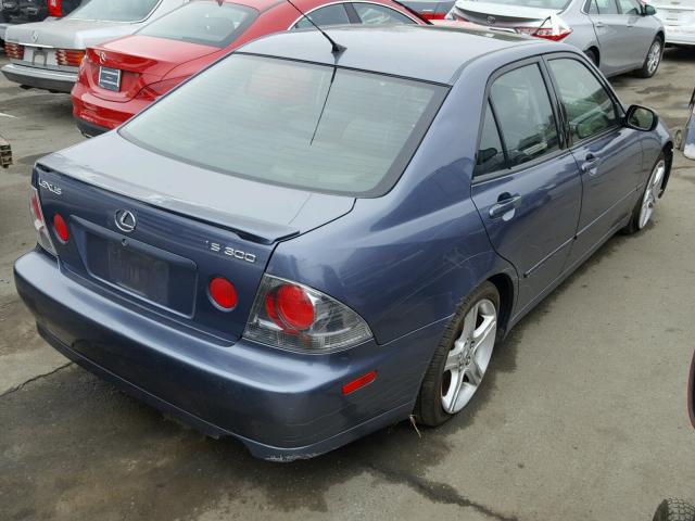 JTHBD192X40091600 - 2004 LEXUS IS 300 BLUE photo 4