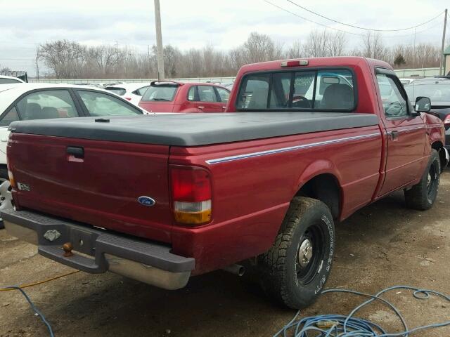 1FTCR10A6VUA25678 - 1997 FORD RANGER RED photo 4