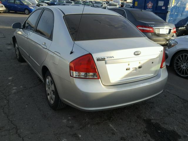 KNAFE222995639643 - 2009 KIA SPECTRA EX SILVER photo 3