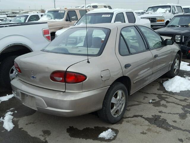 1G1JF524X27466649 - 2002 CHEVROLET CAVALIER L TAN photo 4