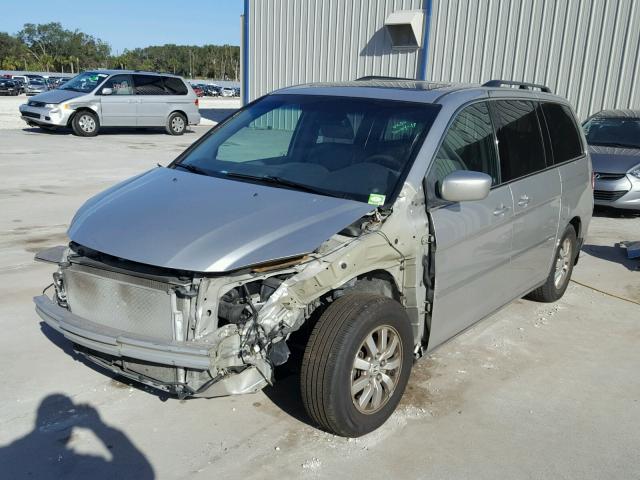 5FNRL38628B419294 - 2008 HONDA ODYSSEY EX SILVER photo 2