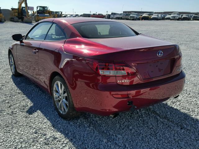 JTHFF2C21F2532659 - 2015 LEXUS IS 250 RED photo 3