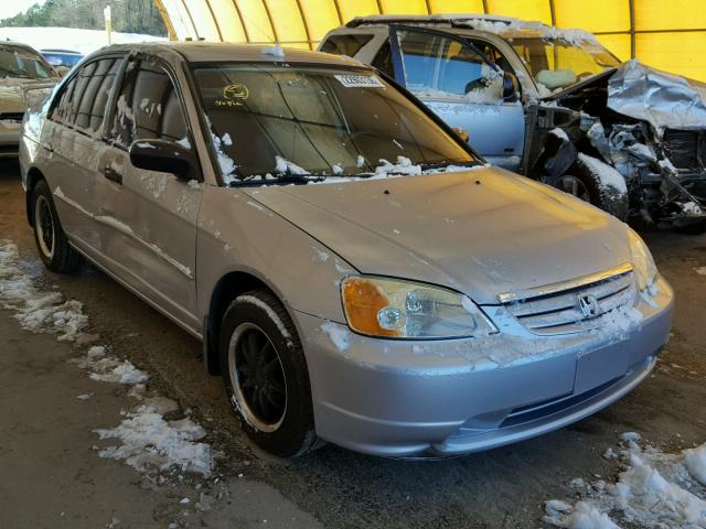 1HGES16511L011776 - 2001 HONDA CIVIC LX SILVER photo 1