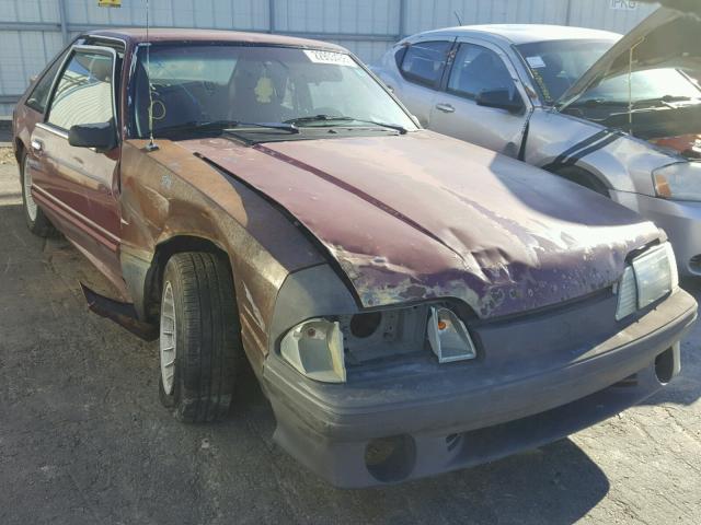 1FABP42E8KF224787 - 1989 FORD MUSTANG GT MAROON photo 1