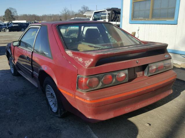 1FABP42E8KF224787 - 1989 FORD MUSTANG GT MAROON photo 3