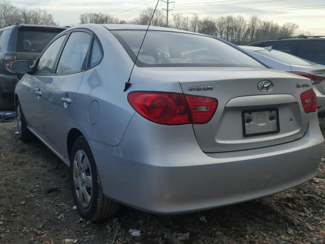 KMHDU46D47U061910 - 2007 HYUNDAI ELANTRA GL SILVER photo 3