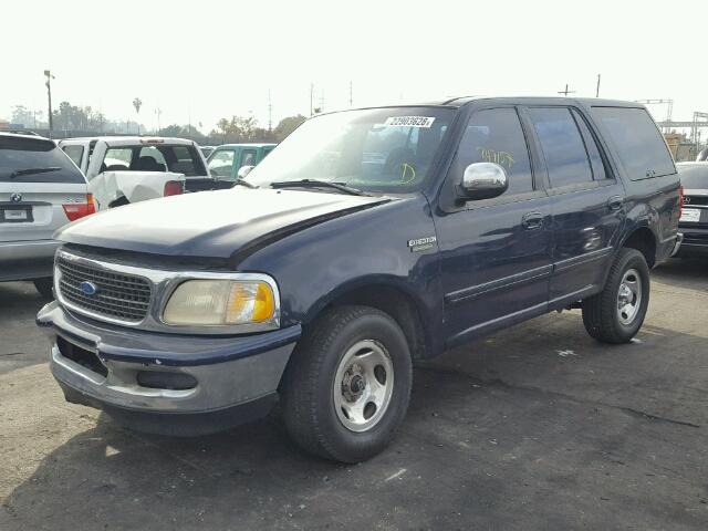 1FMEU1767VLB34242 - 1997 FORD EXPEDITION BLUE photo 2