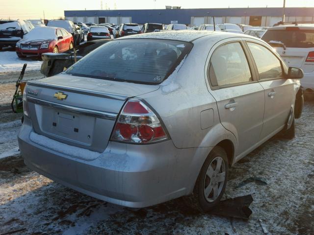 KL1TD5DE7BB198157 - 2011 CHEVROLET AVEO LS SILVER photo 4