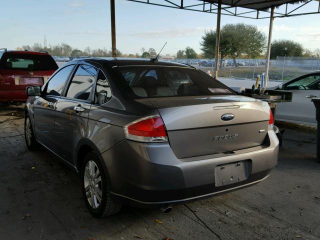 1FAHP37N99W102446 - 2009 FORD FOCUS SEL GRAY photo 3