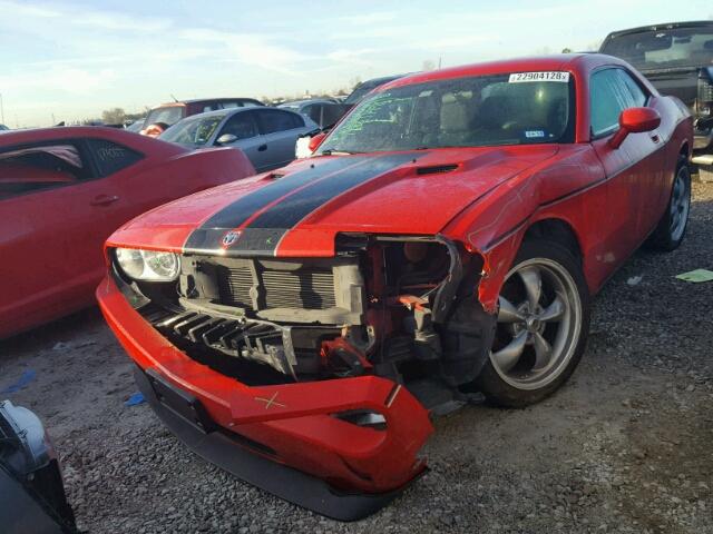 2B3CJ4DV6AH139555 - 2010 DODGE CHALLENGER RED photo 2