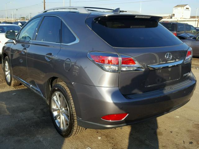 2T2ZK1BA8EC147480 - 2014 LEXUS RX 350 GRAY photo 3