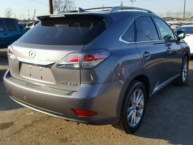 2T2ZK1BA8EC147480 - 2014 LEXUS RX 350 GRAY photo 4