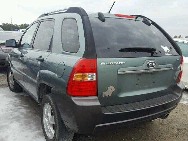 KNDJF724477420664 - 2007 KIA SPORTAGE L GREEN photo 3