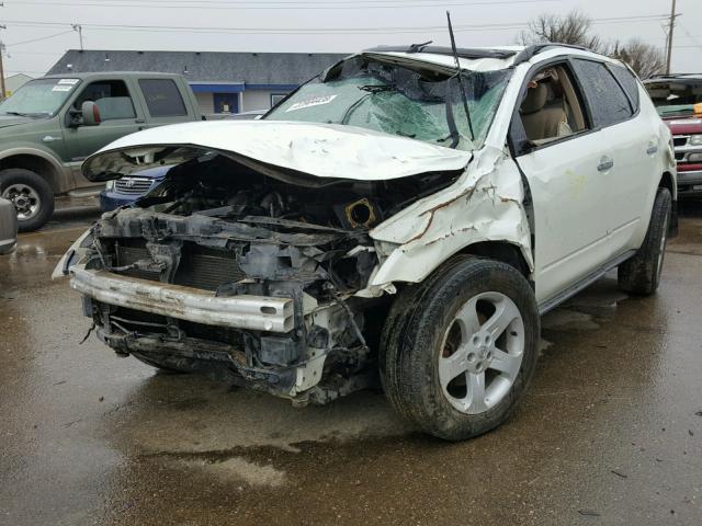 JN8AZ08T03W120265 - 2003 NISSAN MURANO SL WHITE photo 2