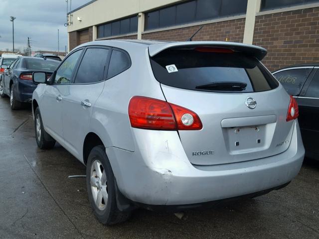 JN8AS5MV1AW105280 - 2010 NISSAN ROGUE S SILVER photo 3