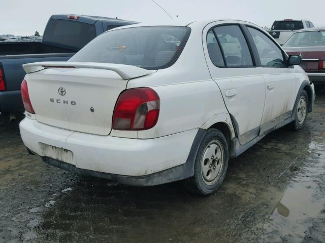 JTDBT1230Y0023786 - 2000 TOYOTA ECHO WHITE photo 4