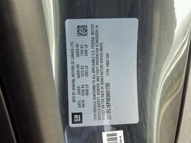 2G1FL1EP0E9801739 - 2014 CHEVROLET CAMARO ZL1 黑色 照片 10