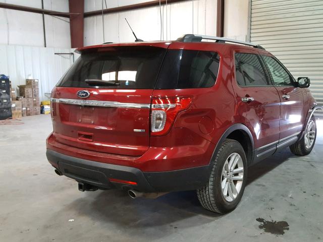 1FM5K8D82EGC51000 - 2014 FORD EXPLORER X RED photo 4