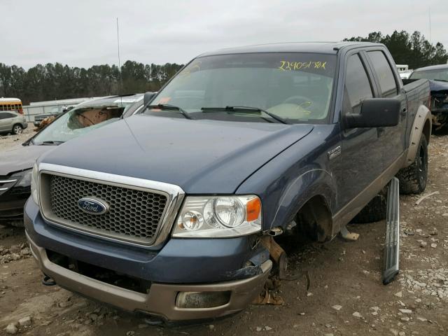 1FTPW14595KE84982 - 2005 FORD F150 SUPER BLUE photo 2