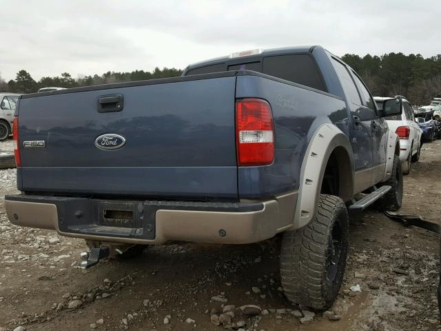 1FTPW14595KE84982 - 2005 FORD F150 SUPER BLUE photo 4