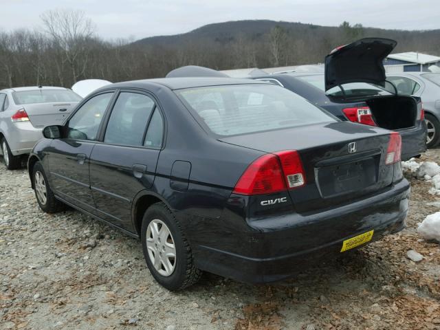 2HGES16395H506650 - 2005 HONDA CIVIC DX V BLACK photo 3