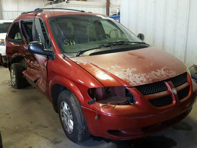 1B4GP453X2B536298 - 2002 DODGE CARAVAN SP RED photo 1