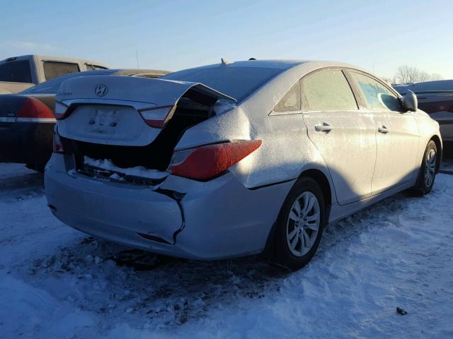 5NPEB4AC7CH418112 - 2012 HYUNDAI SONATA GLS SILVER photo 4