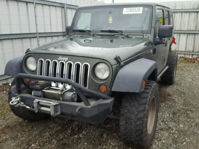 1J4GA39108L605102 - 2008 JEEP WRANGLER U GREEN photo 2