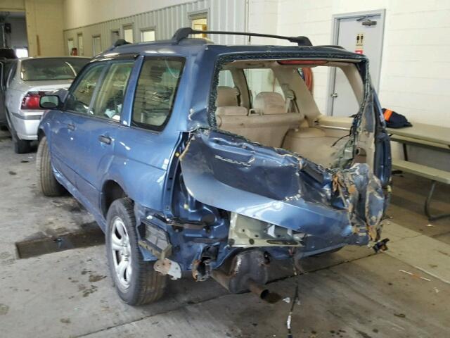 JF1SG63677G729529 - 2007 SUBARU FORESTER 2 BLUE photo 3