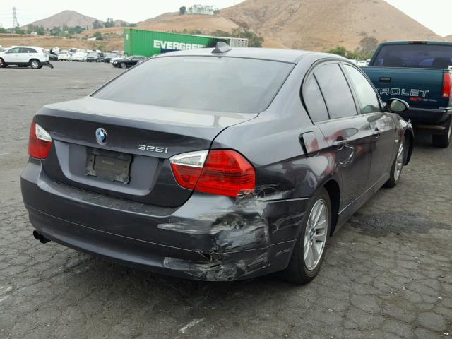 WBAVB13506PT16749 - 2006 BMW 325 I GRAY photo 4