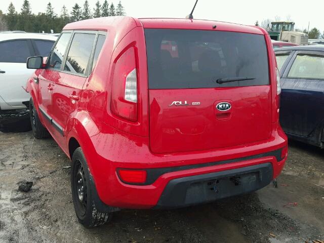 KNDJT2A54C7357274 - 2012 KIA SOUL RED photo 3