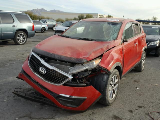 KNDPB3AC0E7589844 - 2014 KIA SPORTAGE B RED photo 2