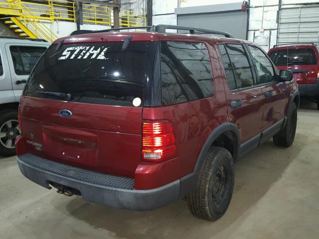 1FMZU73K43UC73940 - 2003 FORD EXPLORER X RED photo 4