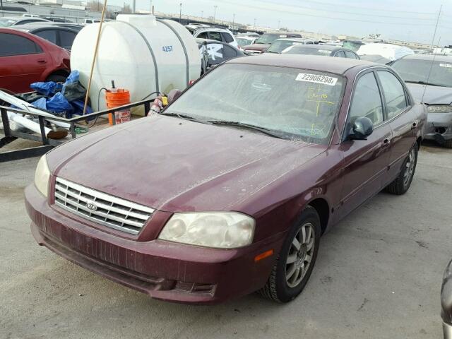 KNAGD128025130987 - 2002 KIA OPTIMA MAG MAROON photo 2