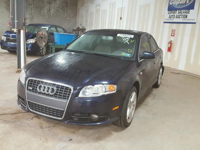 WAUAF78E88A059313 - 2008 AUDI A4 2.0T BLUE photo 2