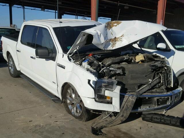 1FTEW1CG6FKD25879 - 2015 FORD F150 SUPER WHITE photo 1