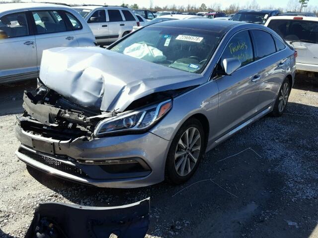 5NPE34AFXGH334654 - 2016 HYUNDAI SONATA SPO GRAY photo 2